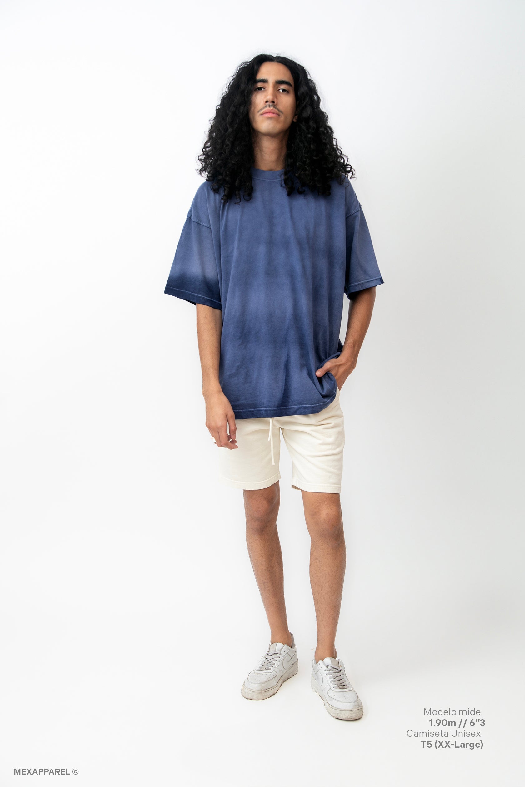 Legacy Tee Oversized 260 gsm Artesanal Dye Color Spray Blue
