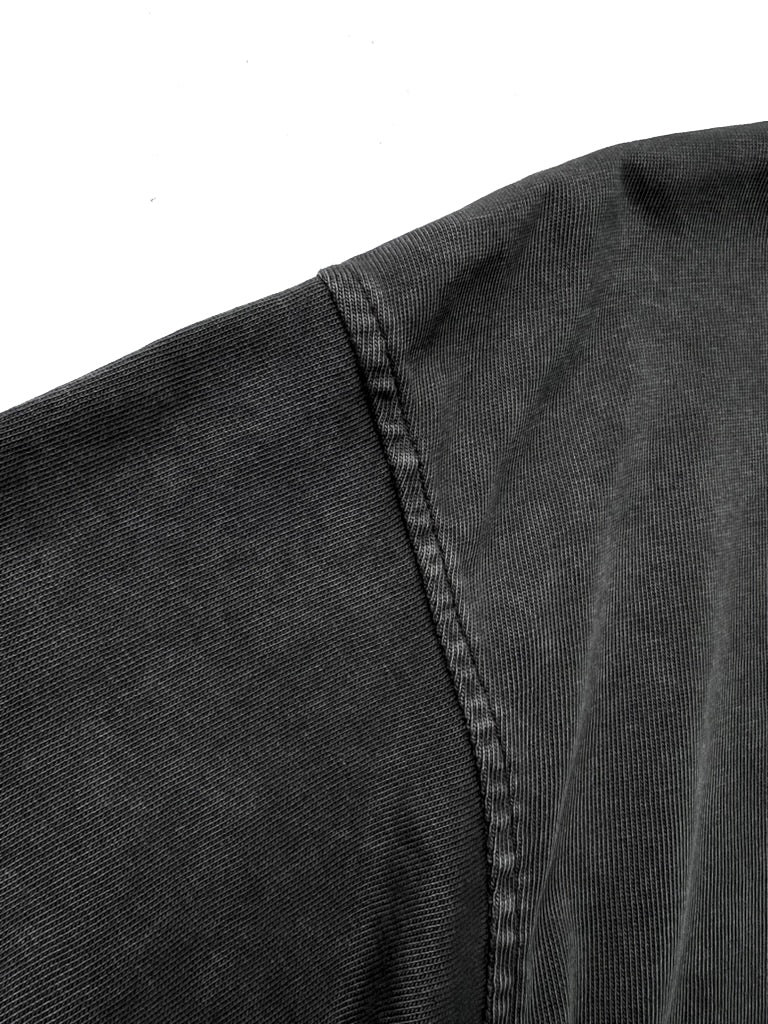 Camiseta Vintage Negro con Destrucciones Algodón 260gsm