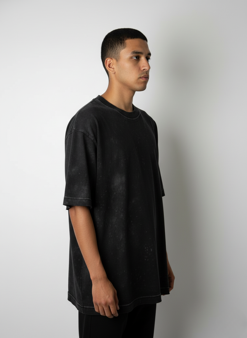 Legacy Tee Oversized 260 gsm Artesanal Dye Color Cosmos Black
