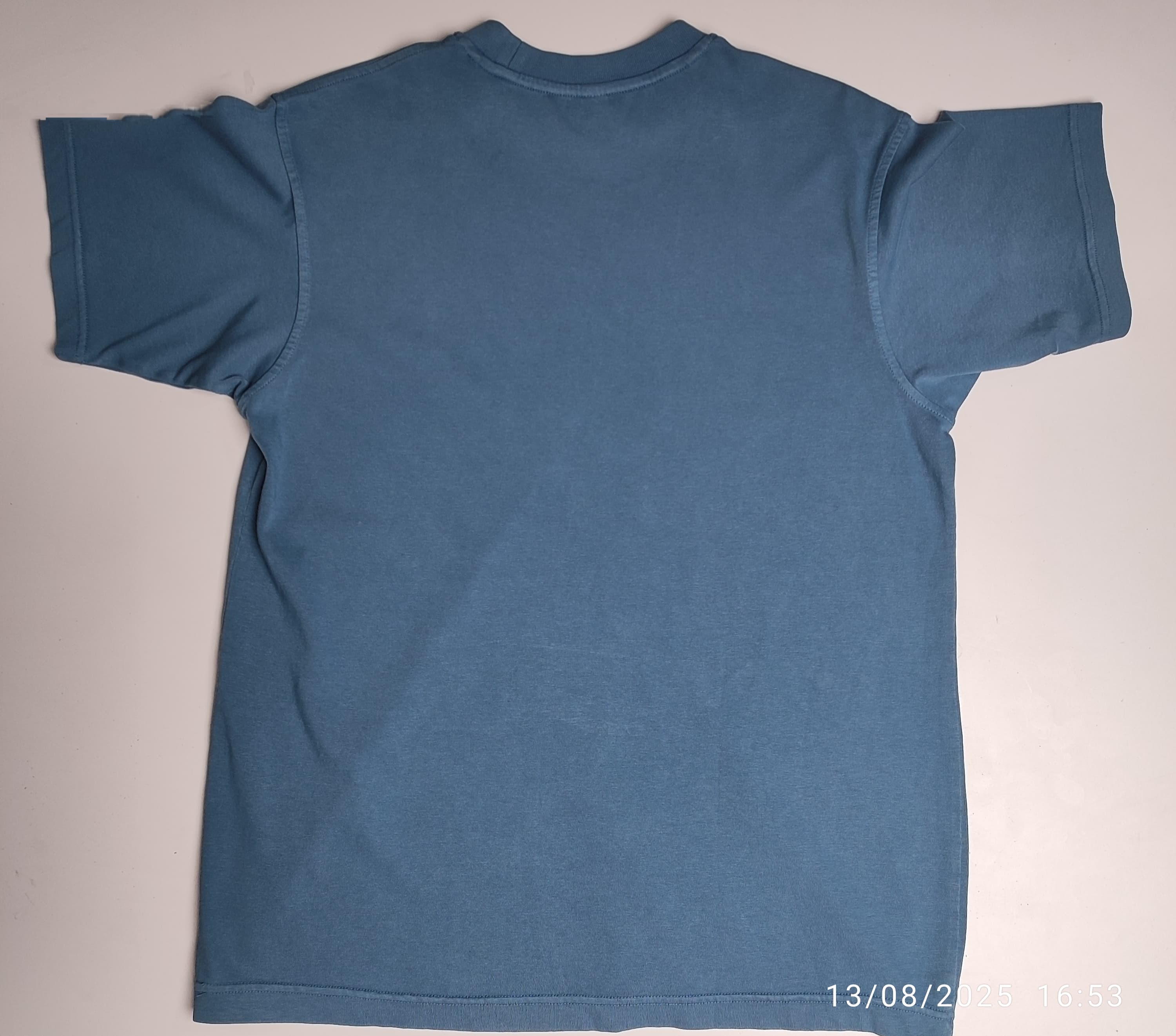 Camiseta Azul Pigmento, Algodón 260gsm